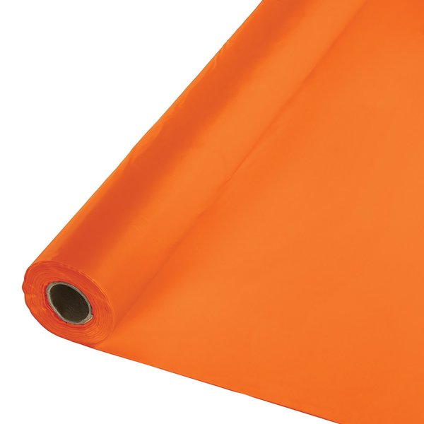 Touch Of Color 100' x 40" Sunkissed Orange Plastic Banquet Roll 013021